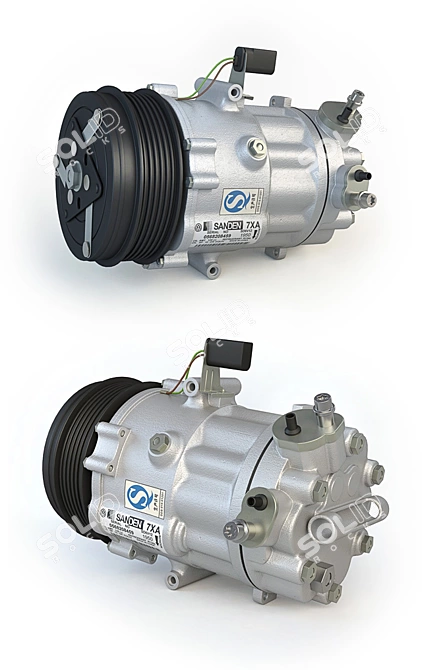 SANDEN 7XA Compressor: For Volkswagen Polo 3D model image 2