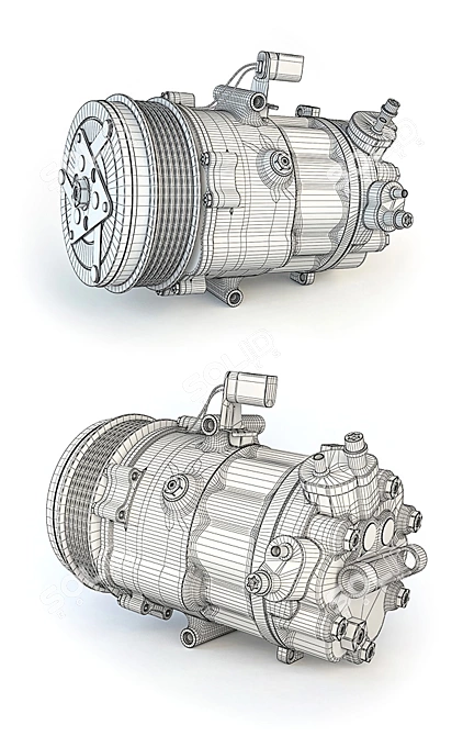 SANDEN 7XA Compressor: For Volkswagen Polo 3D model image 3