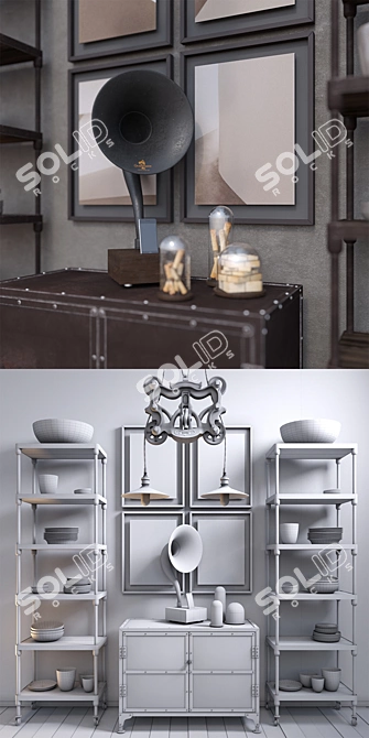 Vintage-inspired Decor Restored 3D model image 3