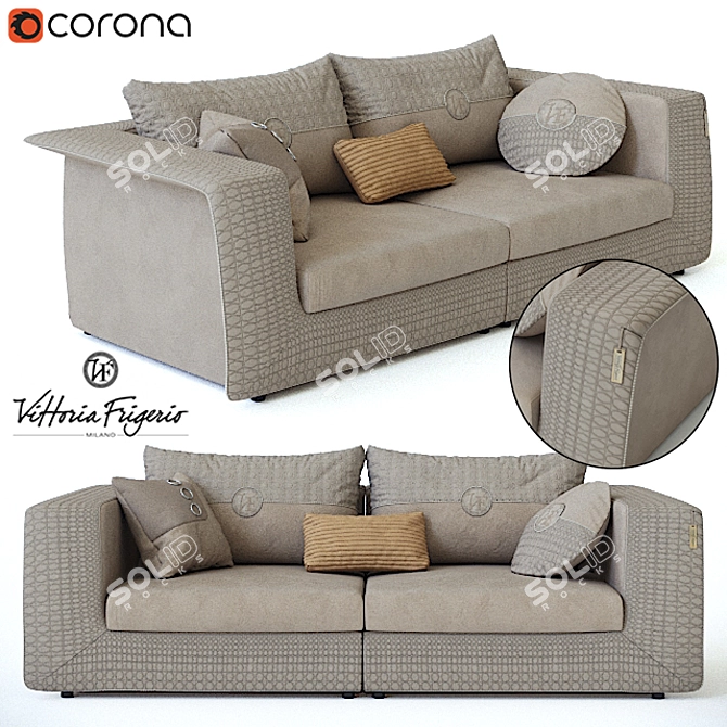 Elegant Vittoriafrigerio Appiani Sofa 3D model image 1