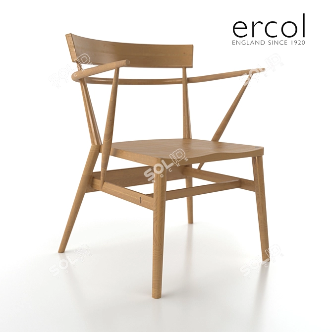 Elegant Holland Park Armchair 3D model image 1