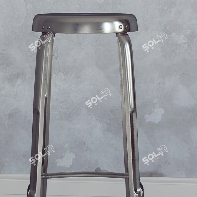 Iron Stool, 70cm Height 3D model image 2