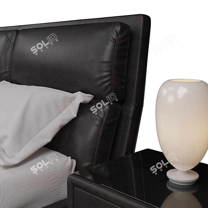 Karolina Bed: Sleek Style & Supreme Comfort 3D model image 2