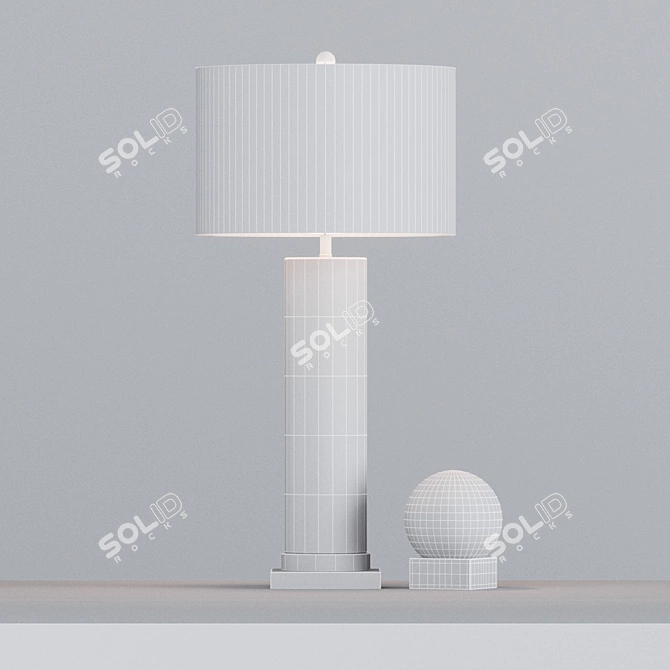 Elegant Sonia Marble Side Table 3D model image 3