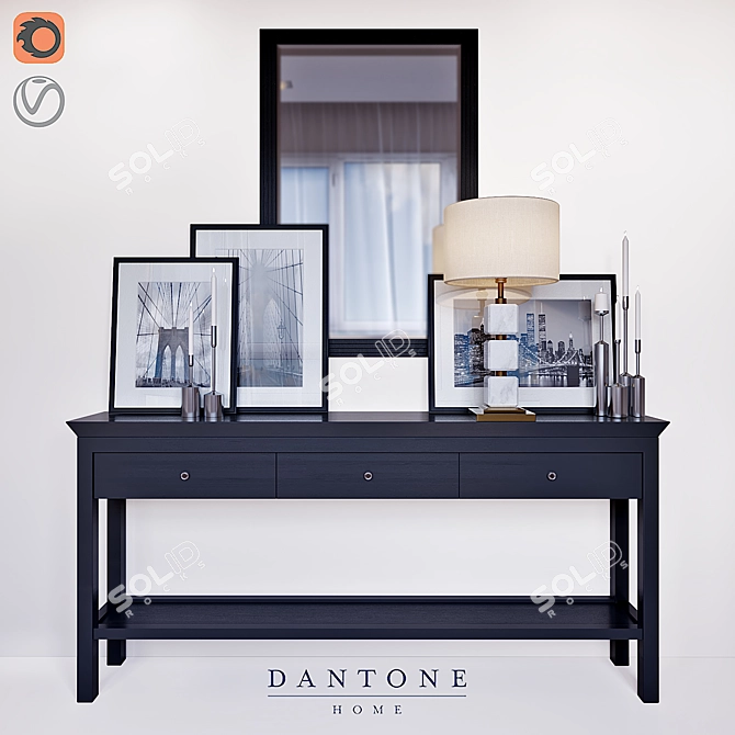 Ethnic Furniture Set by Dantone Home 3D model image 1