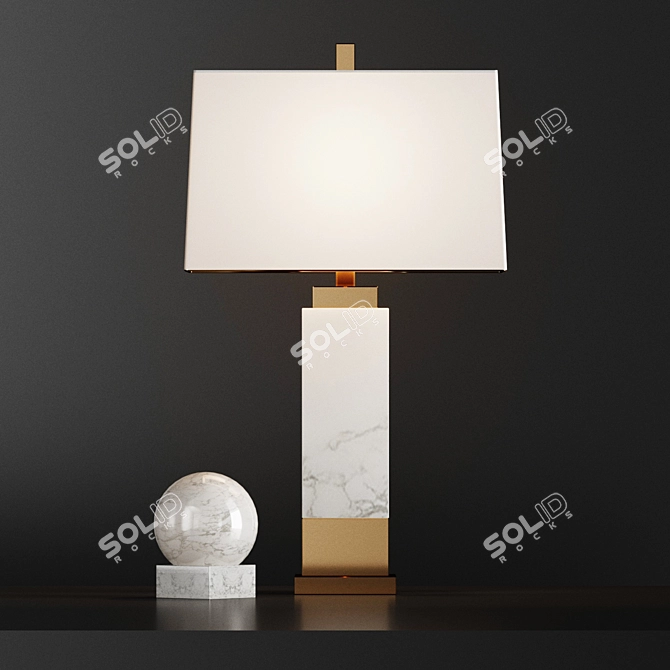 Safavieh Rozella Alabaster Table Lamp 3D model image 1