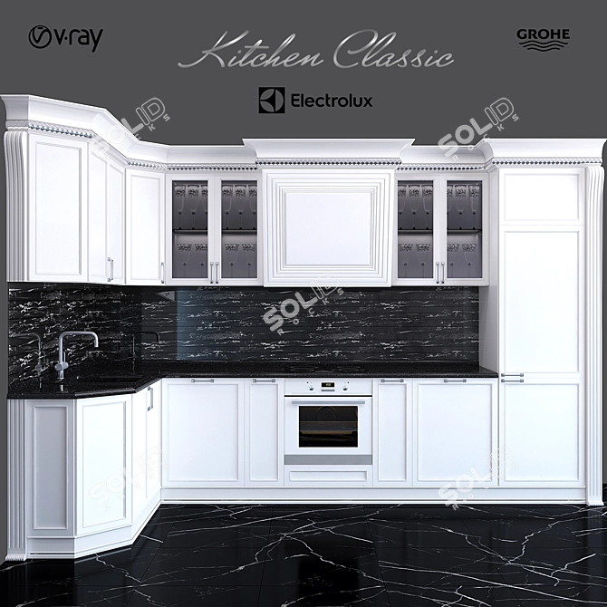 Timeless Kitchen Ensemble 3D model image 1