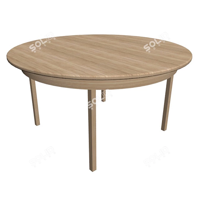 Sleek Round Table 3D model image 1