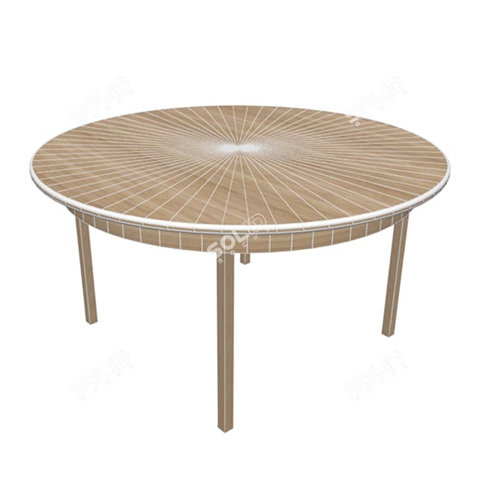 Sleek Round Table 3D model image 2