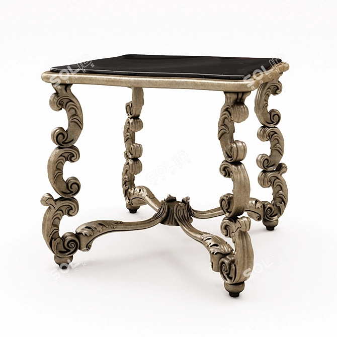 Elegant Firenze Small Table 3D model image 1