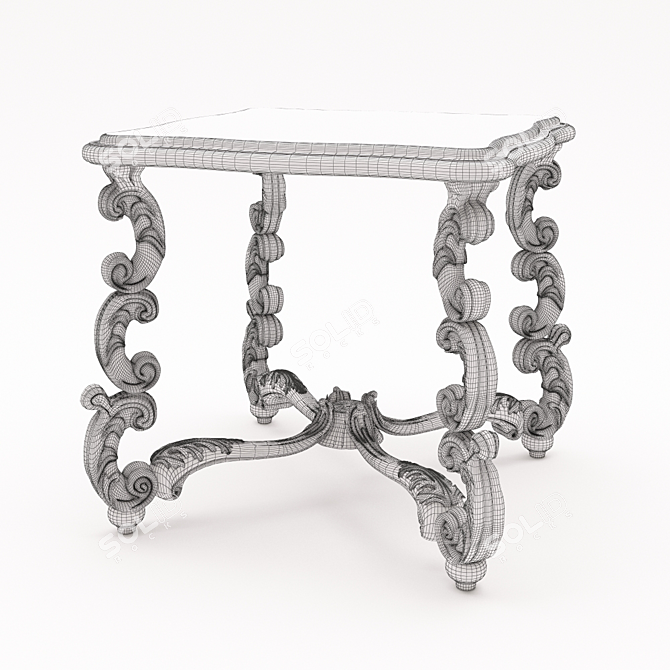 Elegant Firenze Small Table 3D model image 2