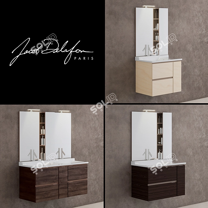 Elegant Soprano Washbasins | Jacob Delafon 3D model image 1