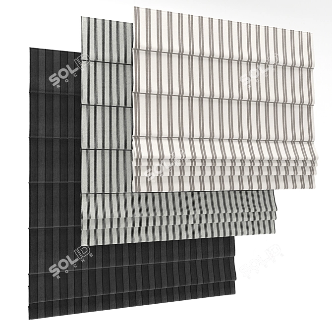 Elegant Roman Blind 46 3D model image 1