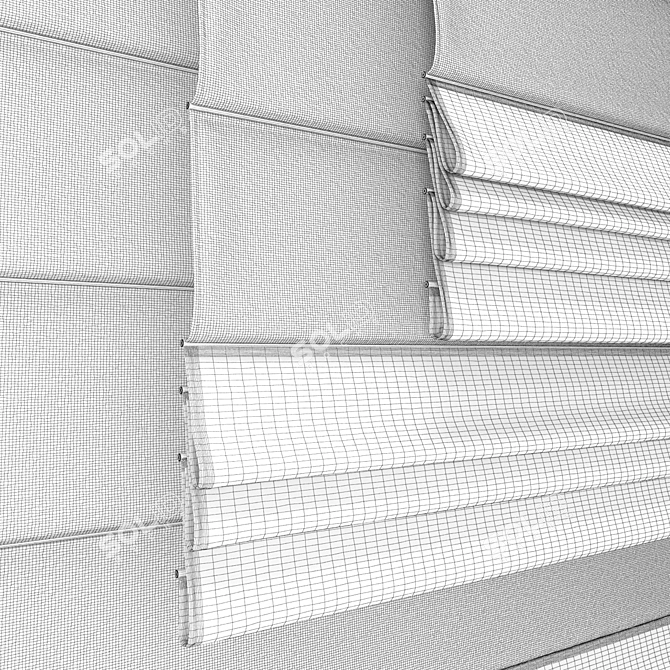 Elegant Roman Blind 46 3D model image 3