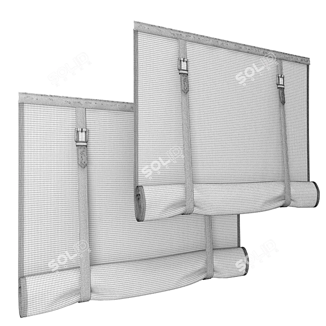 Elegant Roman Blind 47 3D model image 3