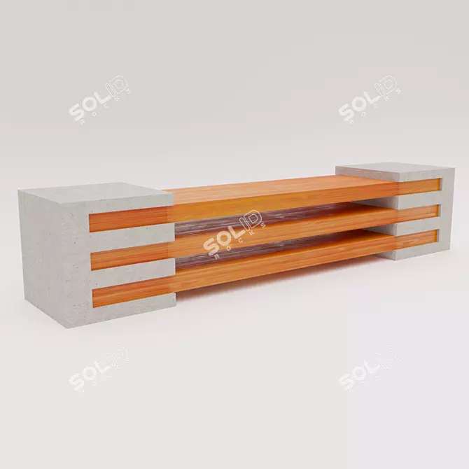 Elevate Bench: Height 450mm 3D model image 1