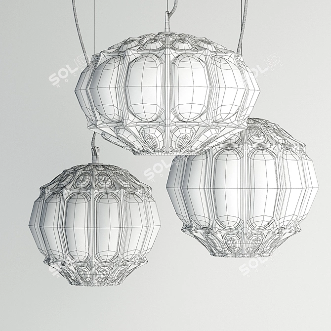 Karman GINGER Pendant: Modern Glass Lighting 3D model image 2