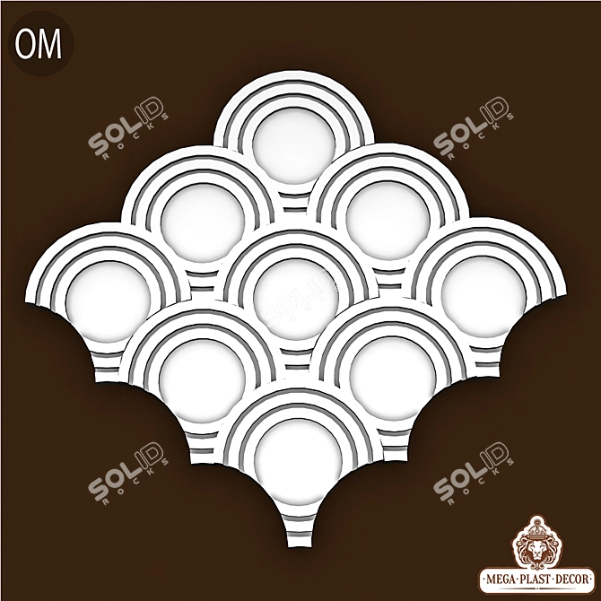 Polyurethane Decor Panel: Om. Mega Plast 3D model image 1