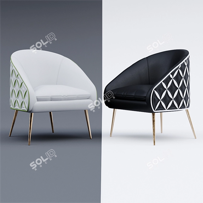 Award-Winning Designer Armchair Nathan Anthony 3D model image 2