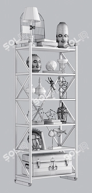 VISTERIA Loft Shelving: Effortlessly Elegant Storage 3D model image 3