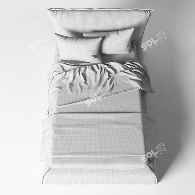 Baxter Paris Slim Single Bed 3D model image 3