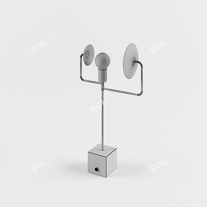 Sleek Orbit Table Lamp - 24" Height 3D model image 3