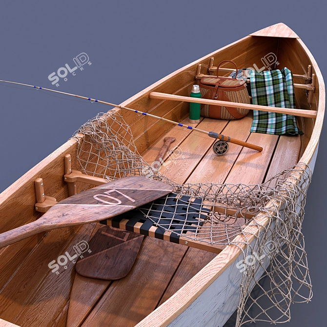 Anglers' Dream: Versatile Fishing Boat 3D model image 2