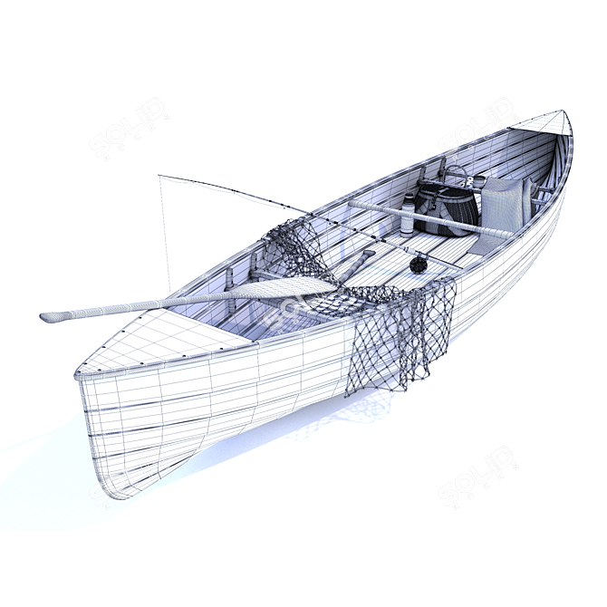 Anglers' Dream: Versatile Fishing Boat 3D model image 3