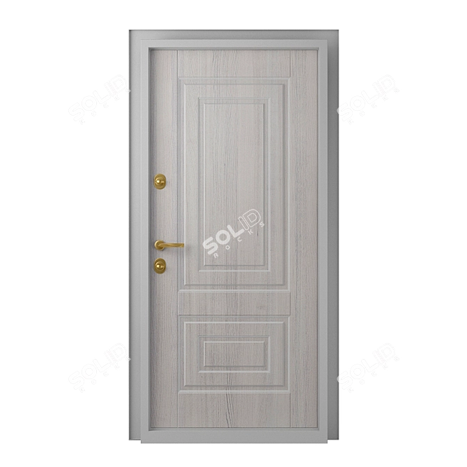 Majestic Lion Entrance Door 3D model image 2