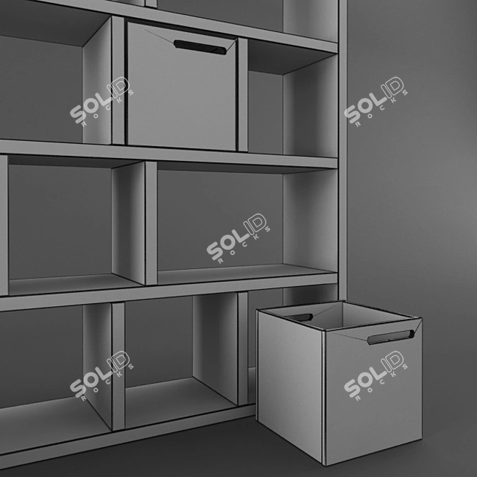 Temahome Berlin 5-Level Shelving: Sleek and Functional 3D model image 3