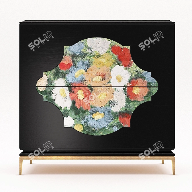 Grifoni Home Design D010 - Elegant 130cm Console Table 3D model image 2