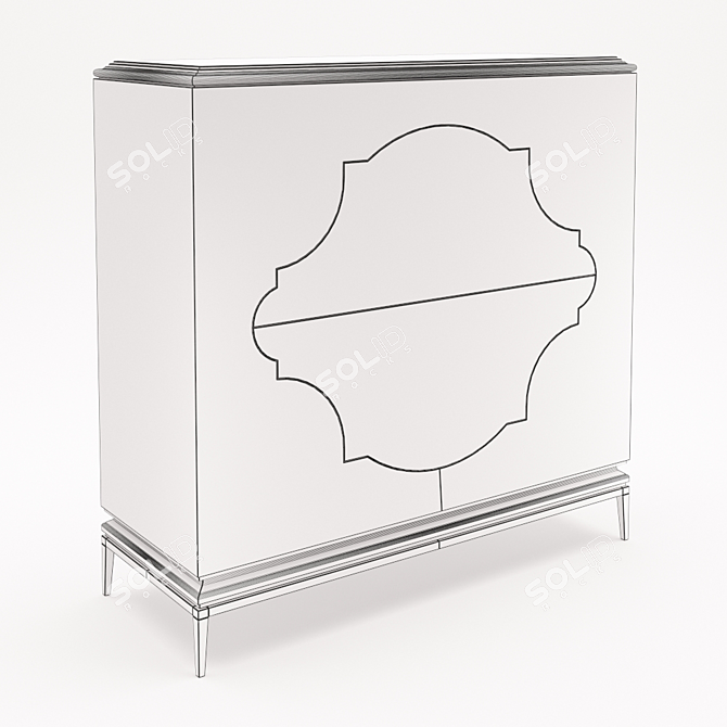 Grifoni Home Design D010 - Elegant 130cm Console Table 3D model image 3