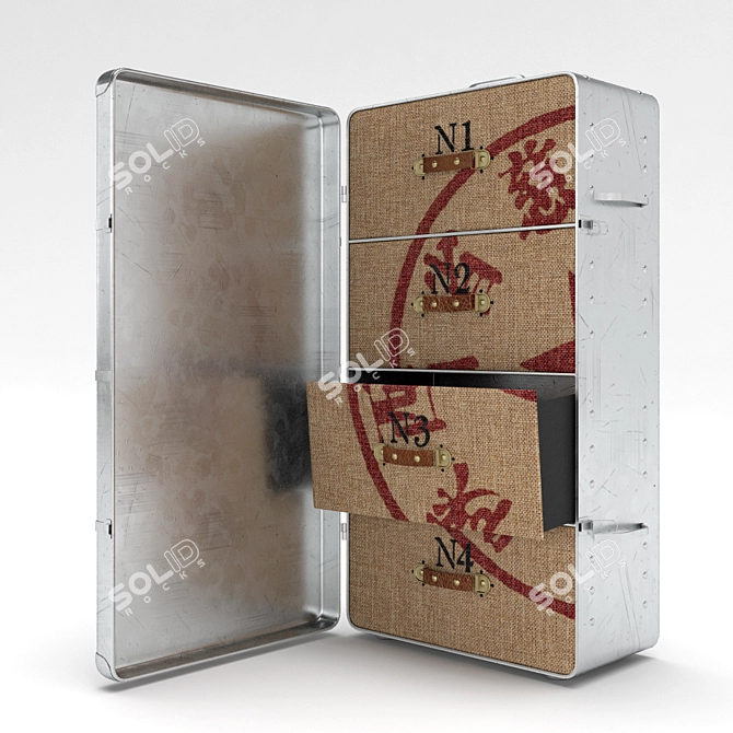 KARE Regat Suitcase: Easy Adjustments, Premium Quality 3D model image 1
