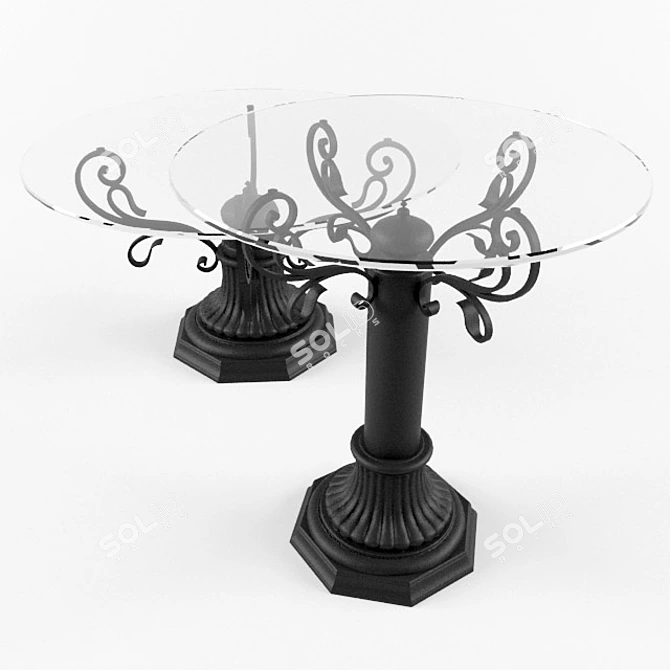 Elegant Customizable Coffee Tables 3D model image 2