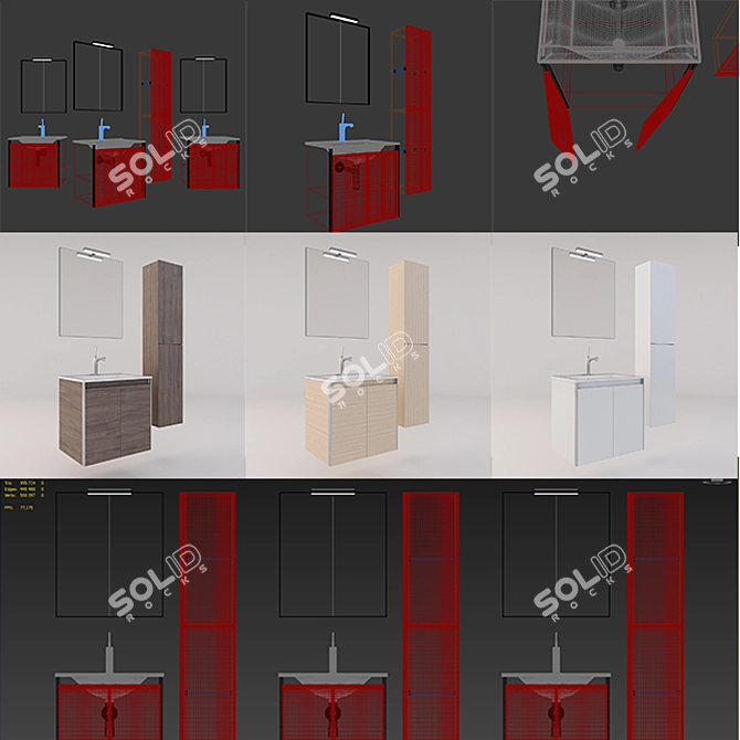 Royo Group 3D Model, 610x460x565 mm 3D model image 3