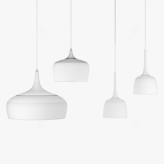 Telbix Polk Pendant Light Oak 3D model image 3