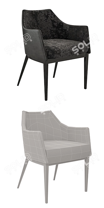 Elegant Dining Set: ALBERT-ONE Chair & NEW YORK Table 3D model image 3