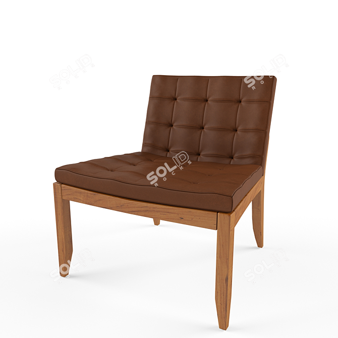 Modern Adeline Lounge Chair 3D model image 1