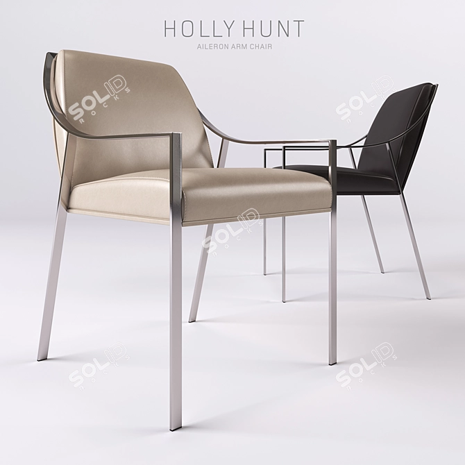 Sleek and Stylish Aileron Dining Chair 3D model image 1