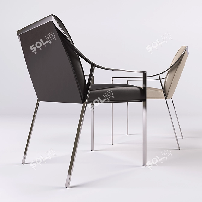 Sleek and Stylish Aileron Dining Chair 3D model image 2