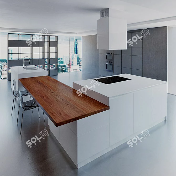 Scavolini Kitchen Set: 3D Max, Vray, Corona + OBJ 3D model image 3