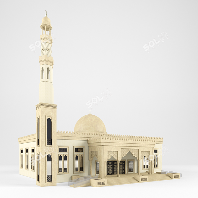 Dubai Jame Mosque: 800 People Capacity 3D model image 1