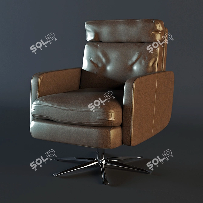 Cosmorelax Swivel Armchair: Corona Polys 450-179 3D model image 1