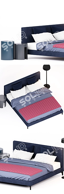 Elevate Your Sleep: Stone Up Bed 3D model image 2