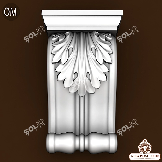 Polyurethane Decor Bracket 3D model image 1