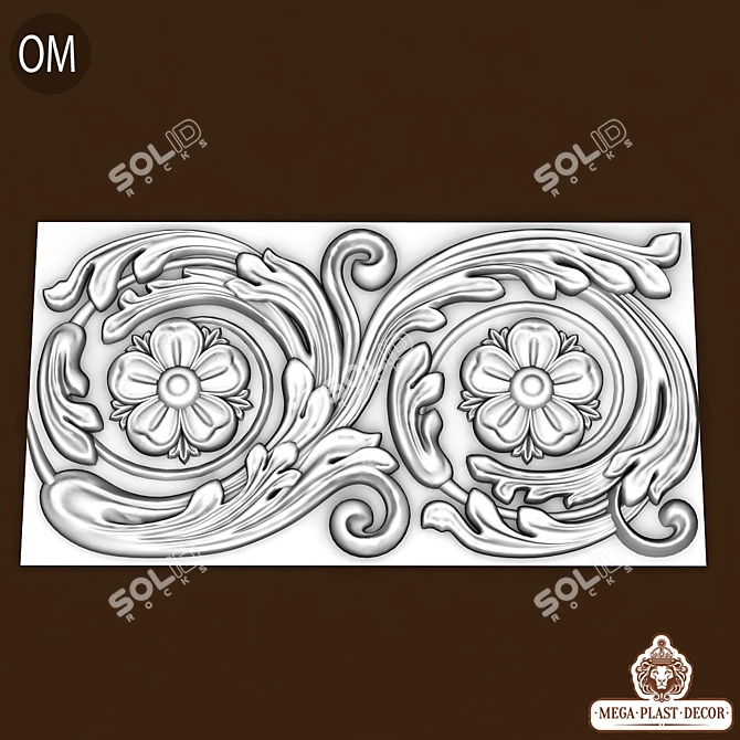 Polyurethane Decor Moldings: Durable and Versatile 3D model image 1