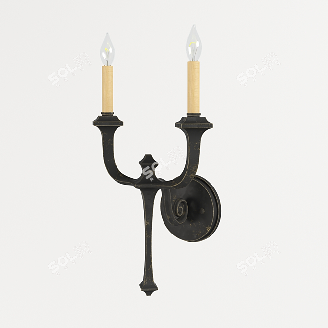 Currey Conversation: Chandelier & Sconce 3D model image 2