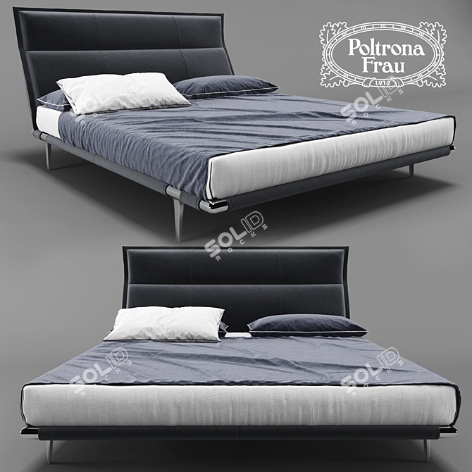 Elegant Italian Moonlight Bed 3D model image 1