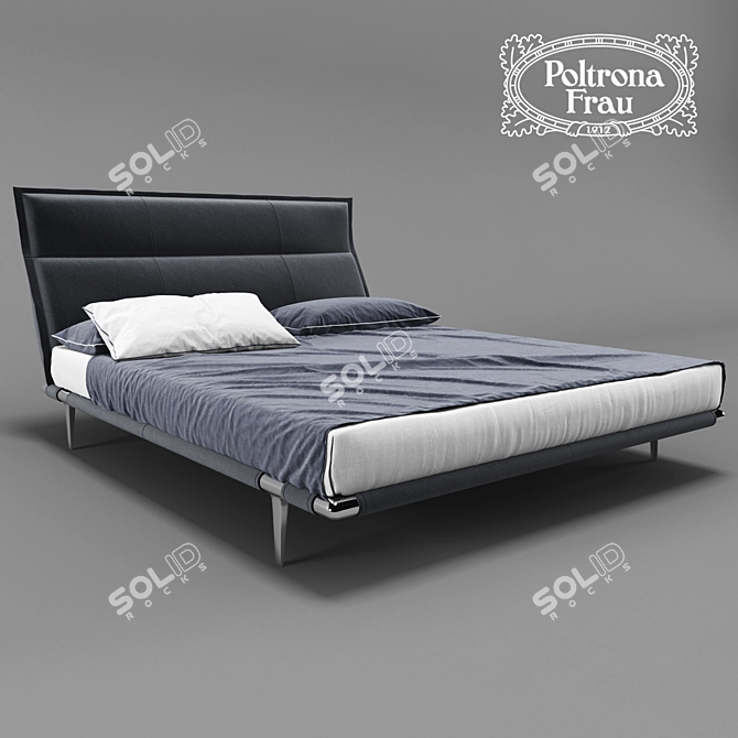 Elegant Italian Moonlight Bed 3D model image 2