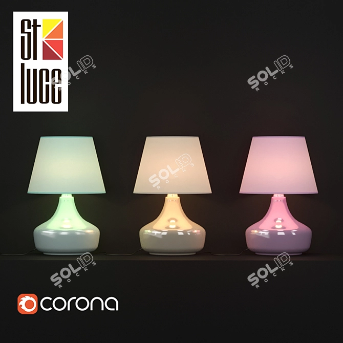 Elegant Italian Table Lamp: ST Luce Tabella 3D model image 1